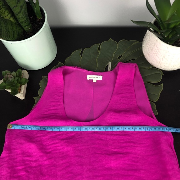 Rebecca Taylor Double Layer Aerin Top Fuchsia - Picture 11 of 11
